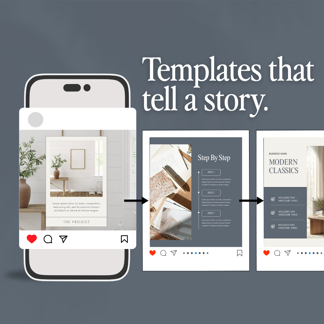The Classic Content Pack | 100 Editable Social Media Canva Templates