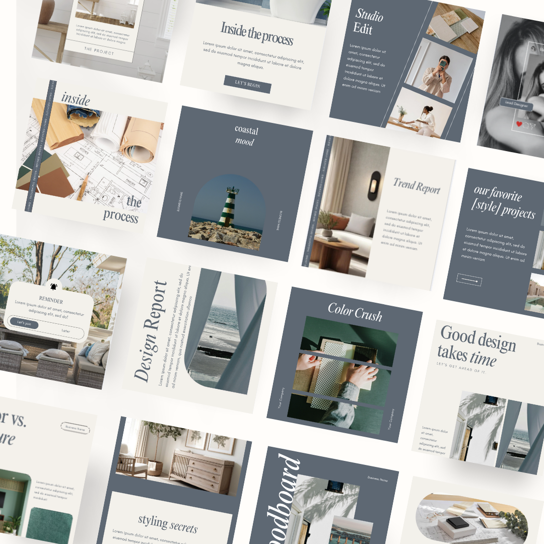 The Classic Content Pack | 100 Editable Social Media Canva Templates